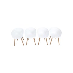 Set da 4 poltrone Hay AAC 22 con braccioli, design Hee Welling, bianco