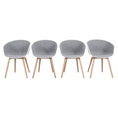 Set da 4 poltrone Hay AAC 23 con braccioli, design Hee Welling, grigio