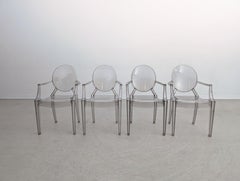 4er Set Kartell Design Stapelstühle Philippe Starck Ghost chairs