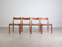 4er Set Kontiki Midcentury Stühle Hugo Troeds Yngve Ekström Teck