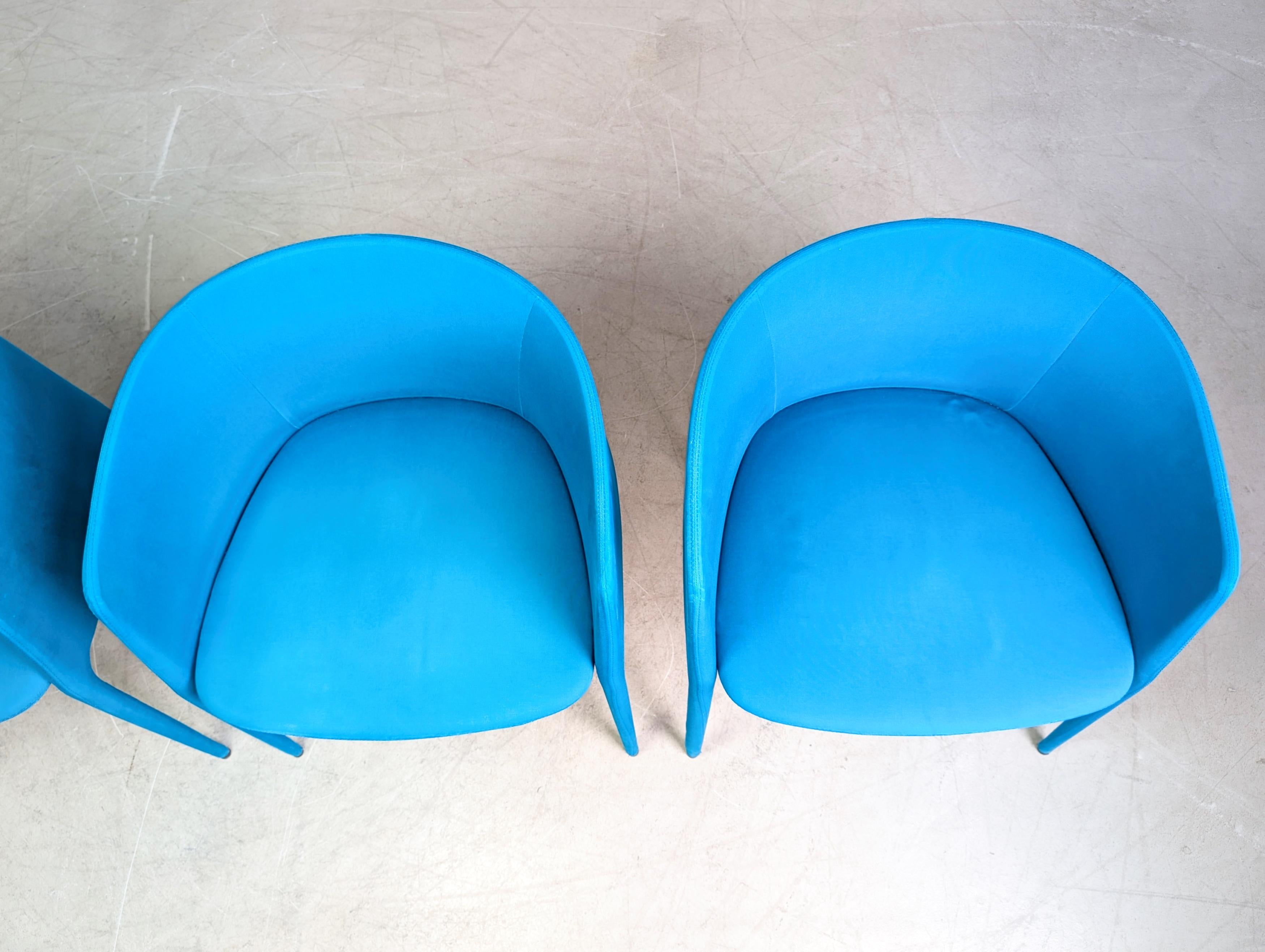 4er Set MDF Italia Achille Sillón Jean-Marie Massaud Design Stuhl en Bueno estado para la venta en Berlin, DE