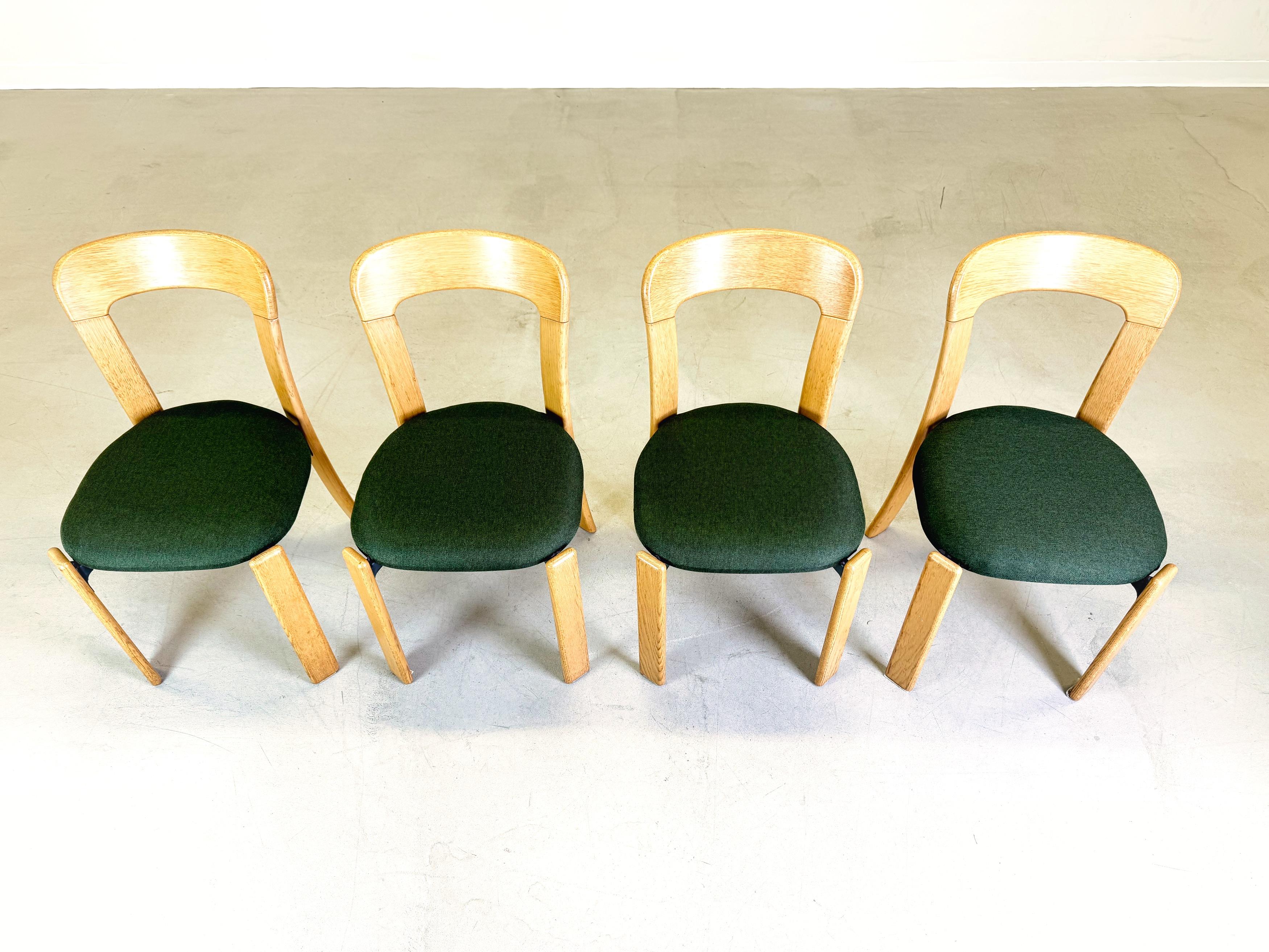 Lacquered 4er Set Mid Century chair Bruno Rey Dietiker HAY newly upholstered