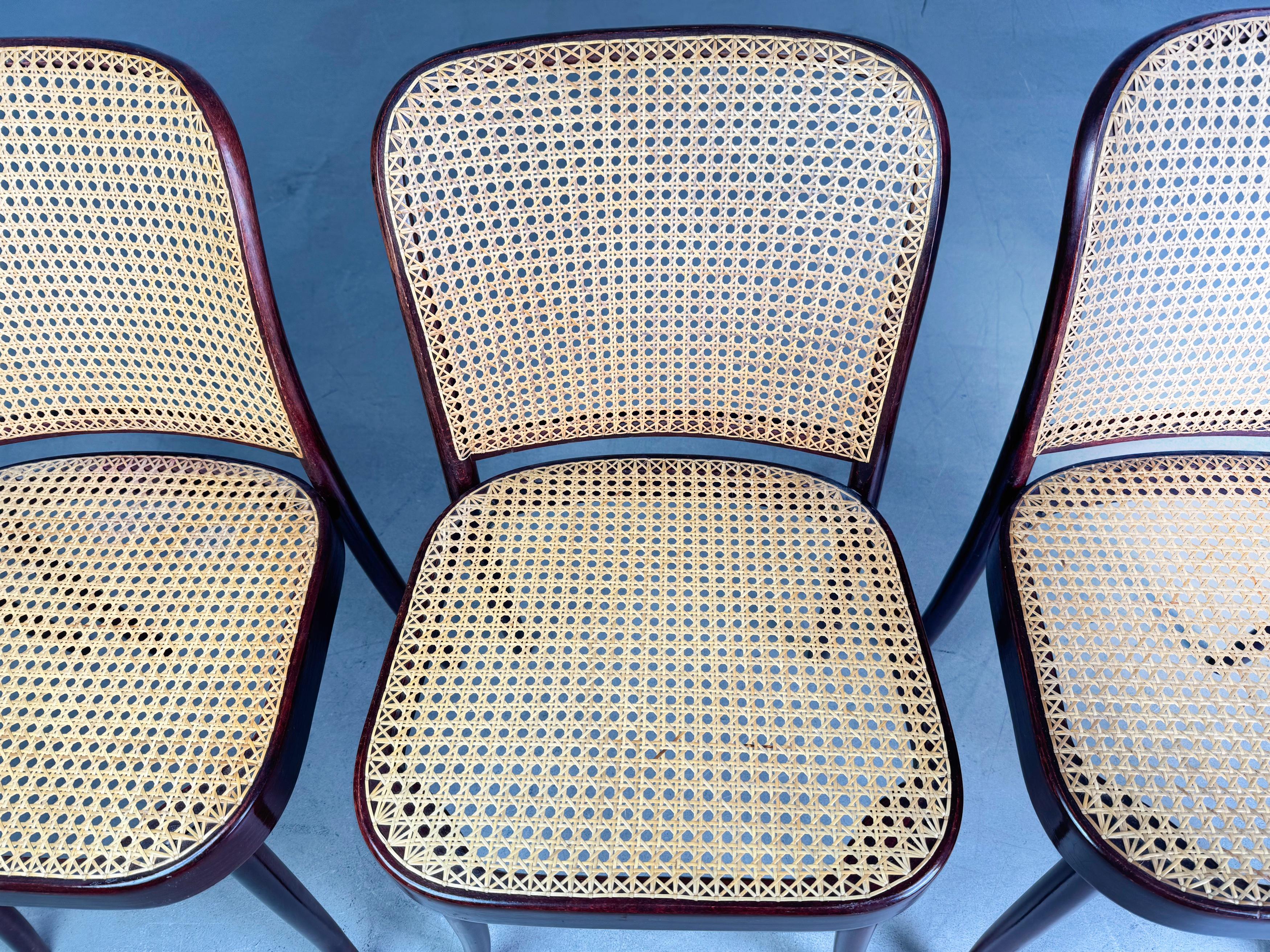 4er Set Mid Century Stühle Thonet Modell 811 Josef Hoffmann im Angebot 3