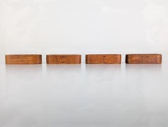 4er Set Midcentury Serviettenringe danish design skandi Teak 1960