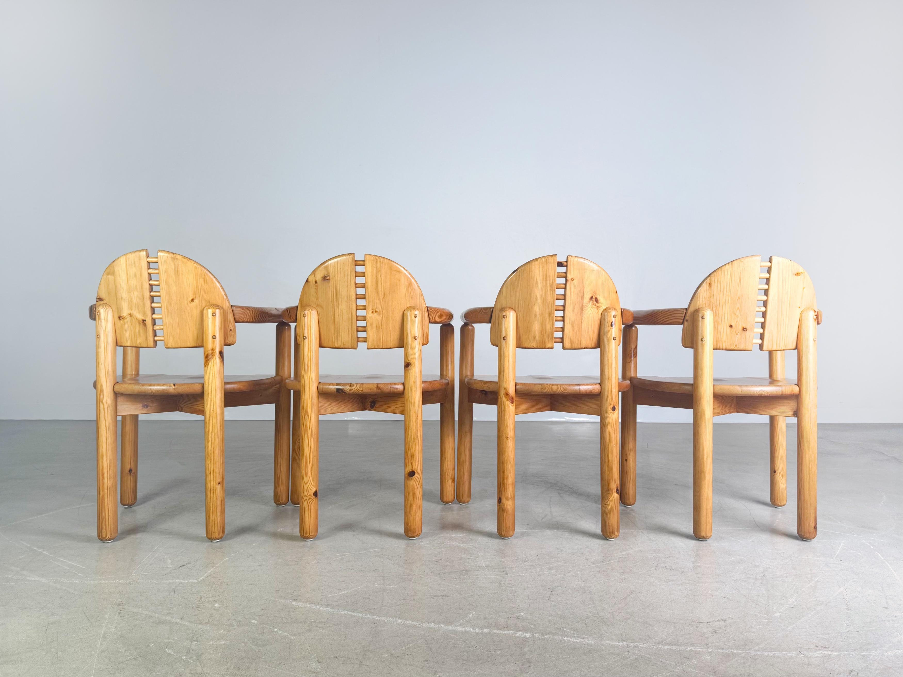 4er Set Original Rainer Daumiller Midcentury Stuhl Armlehnstühle finales del siglo XX en venta