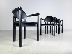 4er Set Original Vintage Rainer Daumiller Stühle schwarz ähnl. Gubi