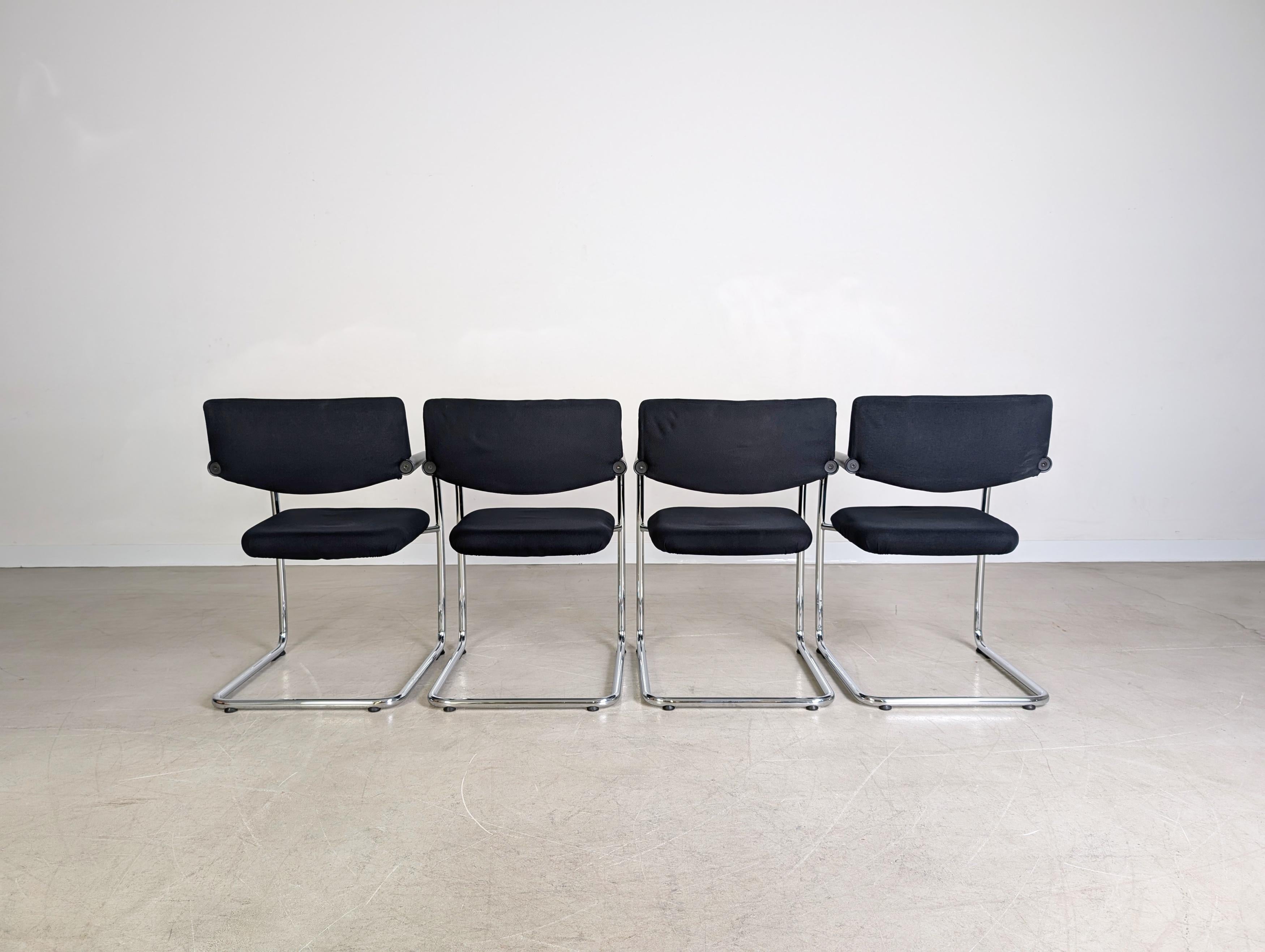 4er Set Original Vitra Visavis Stühle Stapelstuhl Freischwinger MwSt Alemán en venta
