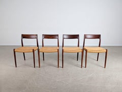 4er Set Stuhl JL Mollers Modell 75 Niels Otto Møller Palisander