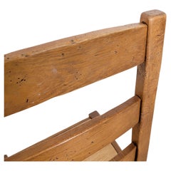 Juego de 4 sillas de roble, estilo rústico francés de los años 50, con asiento de mimbre