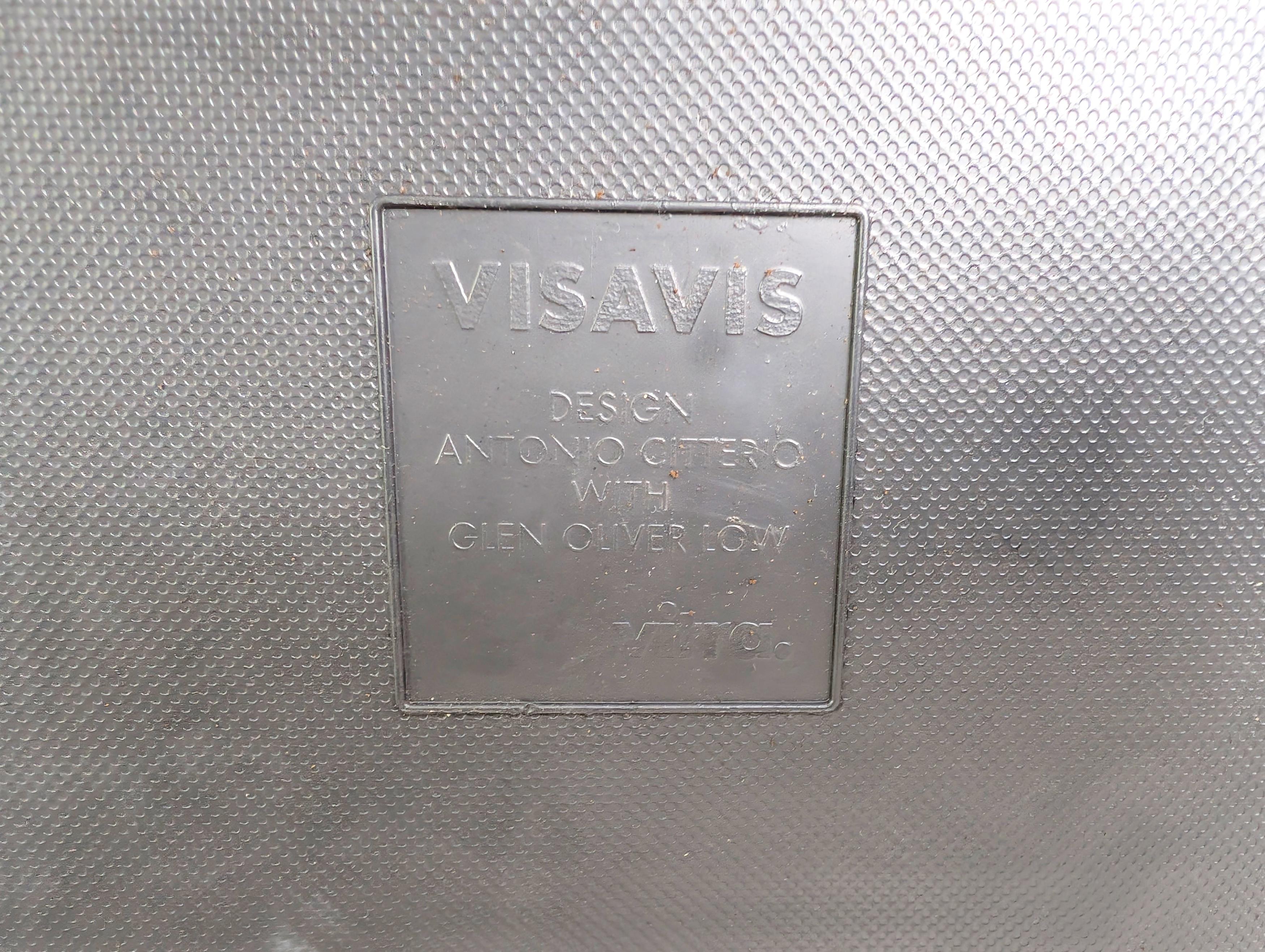 4er Set Vitra Visavis Stühle Design Freischwinger Armlehnstuhl en vente 3