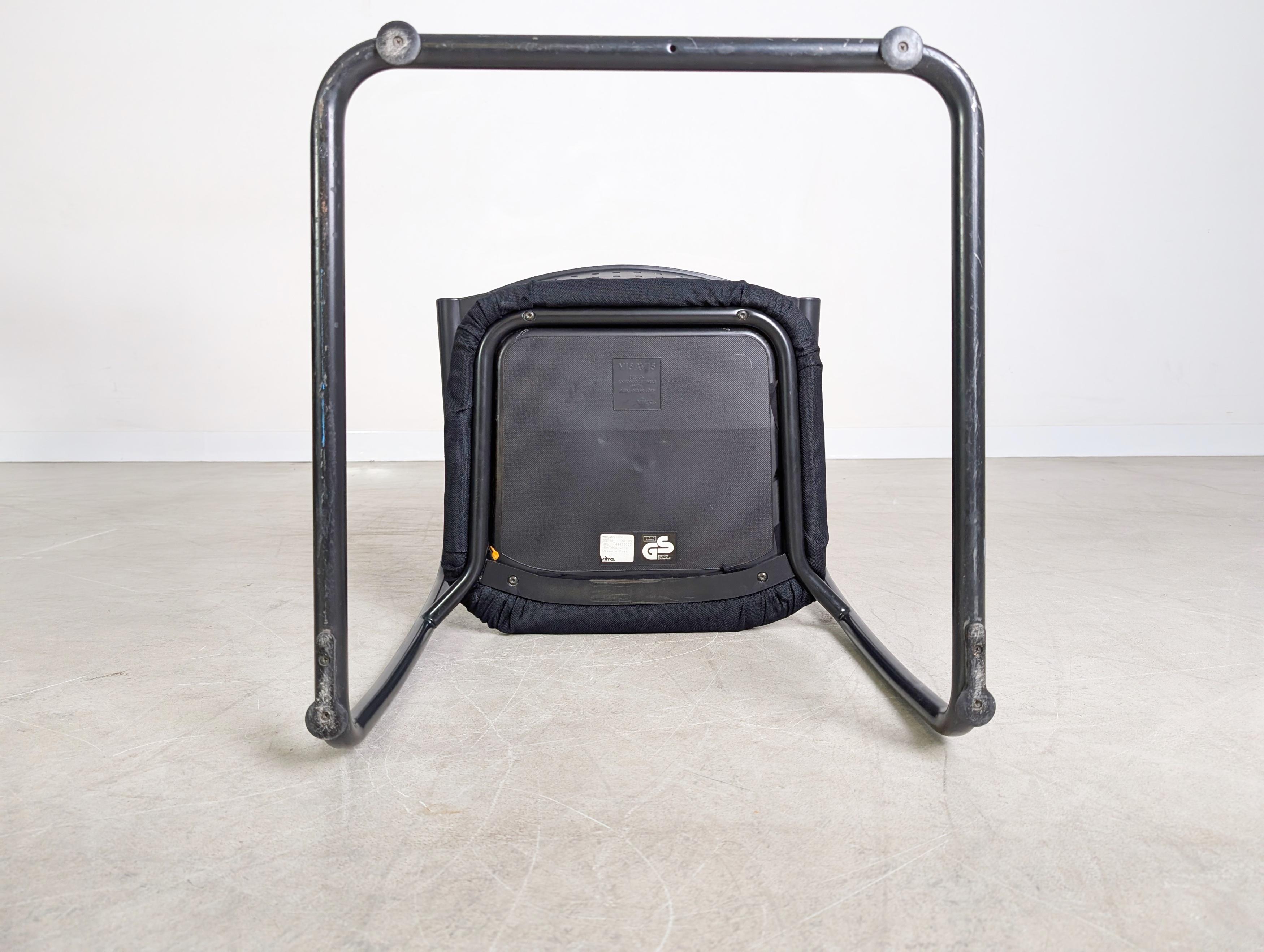 4er Set Vitra Visavis Stühle Design Freischwinger Armlehnstuhl en vente 2