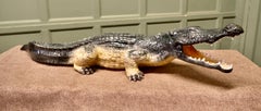 4ft lang Italienisch Hand Made Majolika Krokodil    Dies ist ein handgefertigtes Einzelstück
