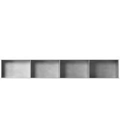 4G Wall-Mounted Shelf in Waxed Aluminum Plate by Jonathan Nesci