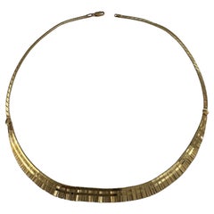 Cleopatra Style Choker Necklace. !4K Gold