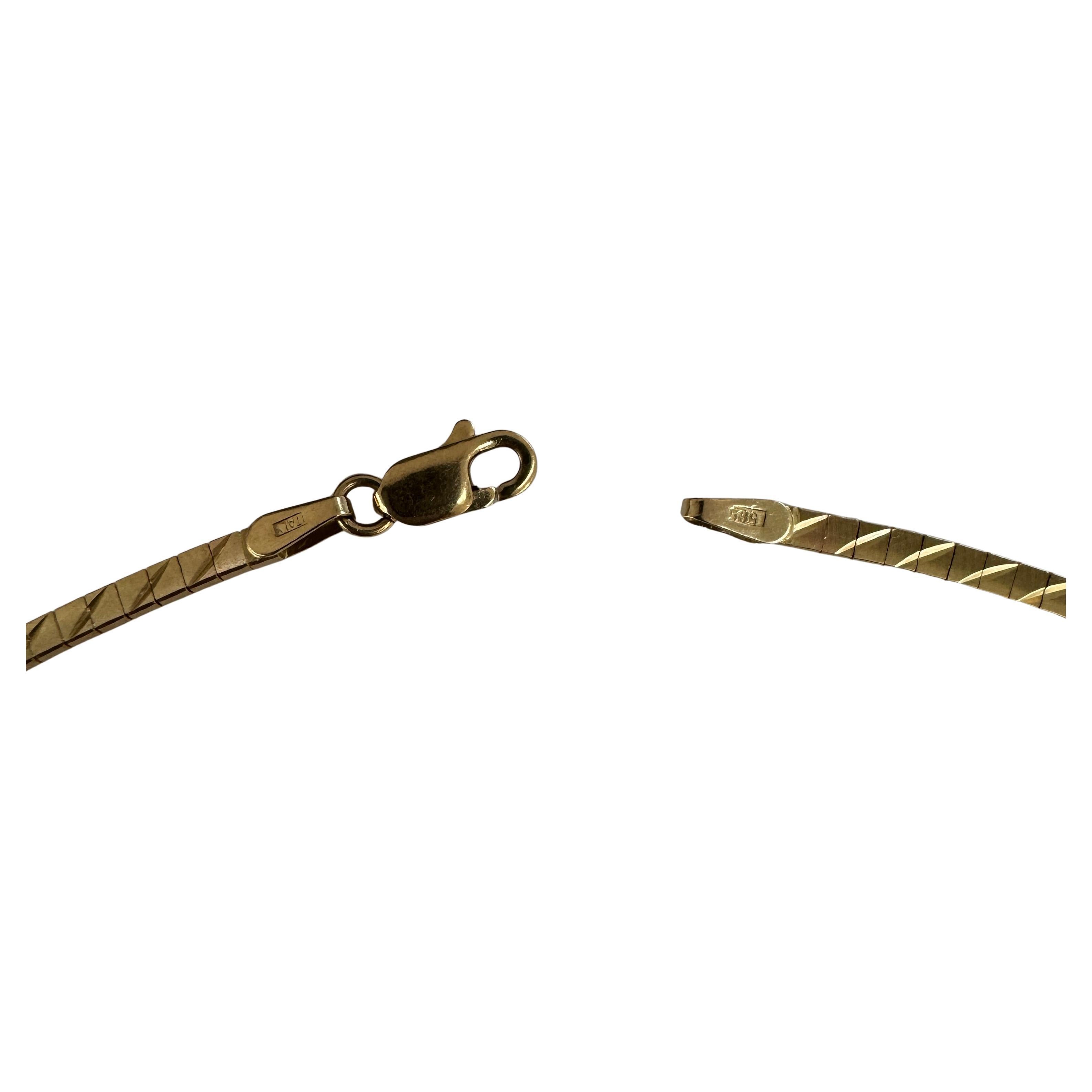 Classical Roman !4K Gold Cleopatra Style Choker Necklace For Sale