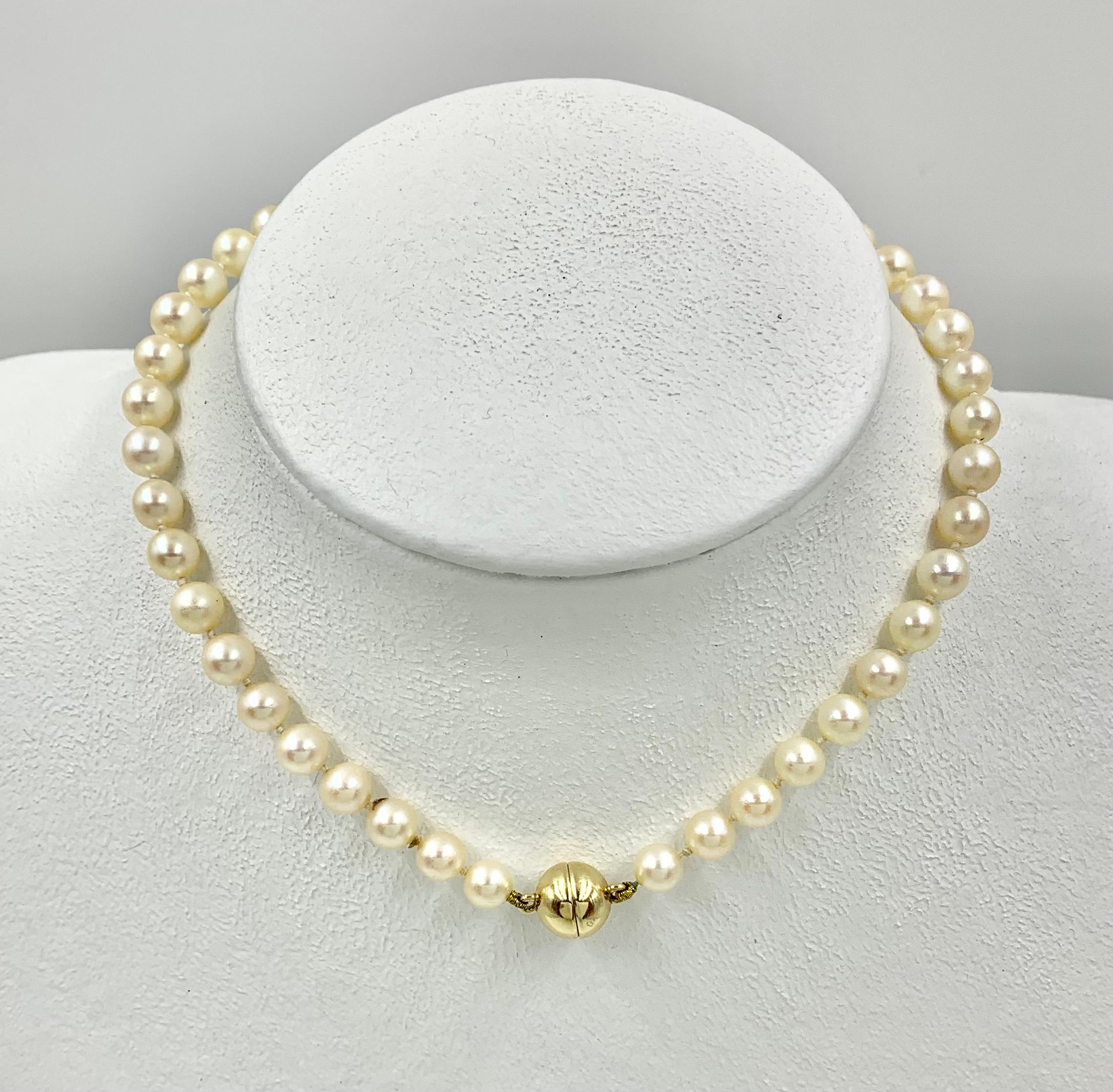 14K Gelbgold Perle, Lapislazuli, Zuchtperle, Halskette aus Zuchtperle im Angebot 1