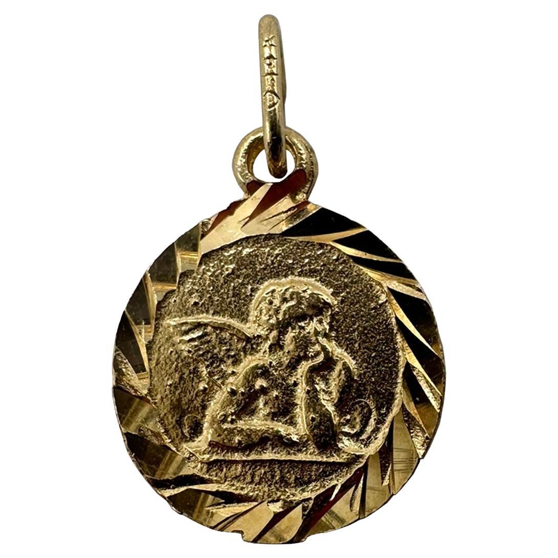 4K Yellow Gold Cherub Charm