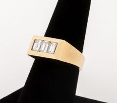 4K Yellow Gold Diamond Band Ring