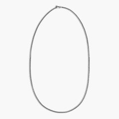 Catena a scatola in argento placcato rodio nero, misura L