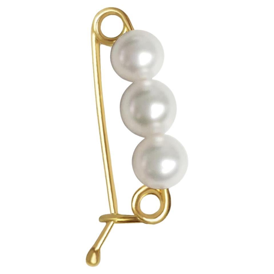 Boucle de raccourcissement en perles de culture de 4 mm  Or jaune 14k  Rehausseur de perles
