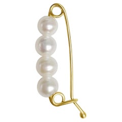 4mm four Cultured Pearl Shortener Clasp  14k Yellow Gold  Pearl Enhancer