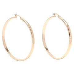 Grandes boucles d'oreilles en or jaune 14K