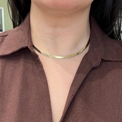 4mm Omega Chain Necklace 14k Yellow Gold