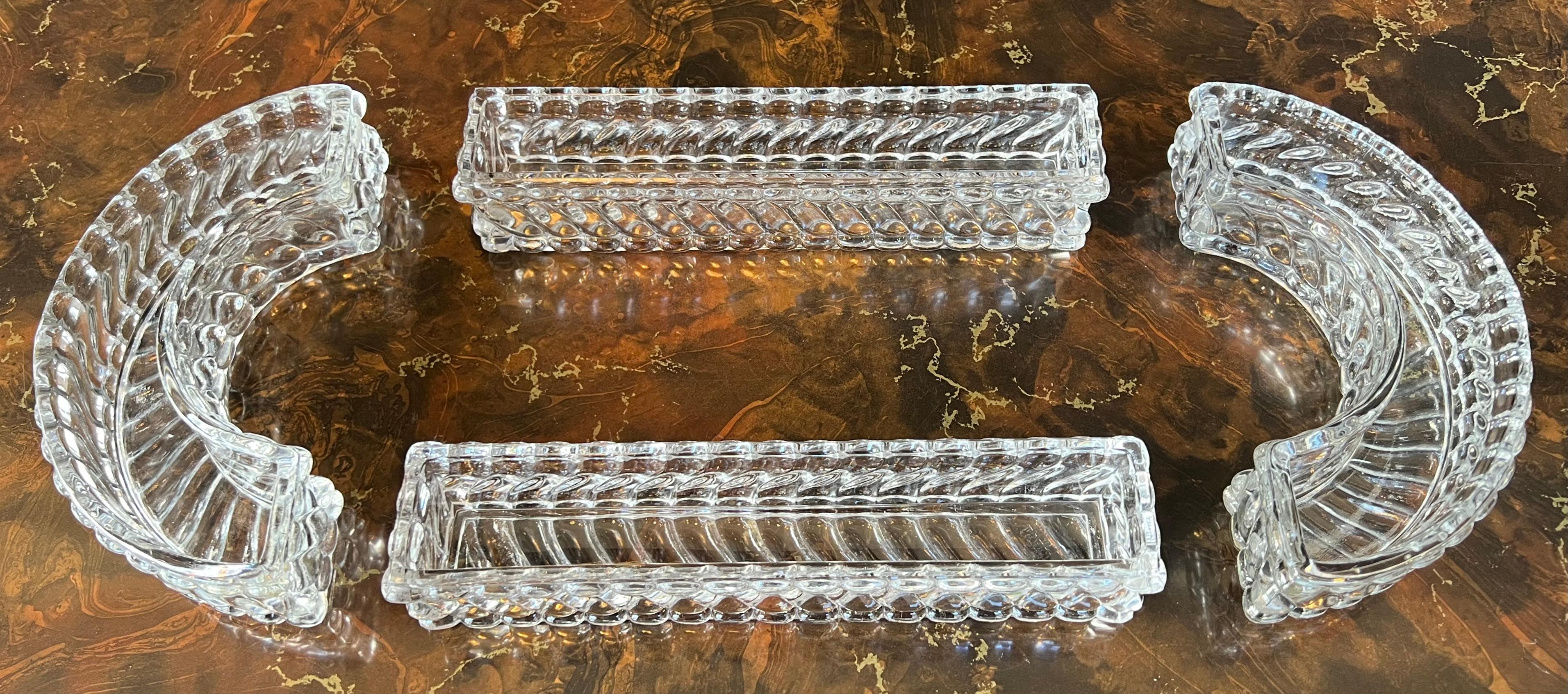 French 4pc Baccarat Crystal 