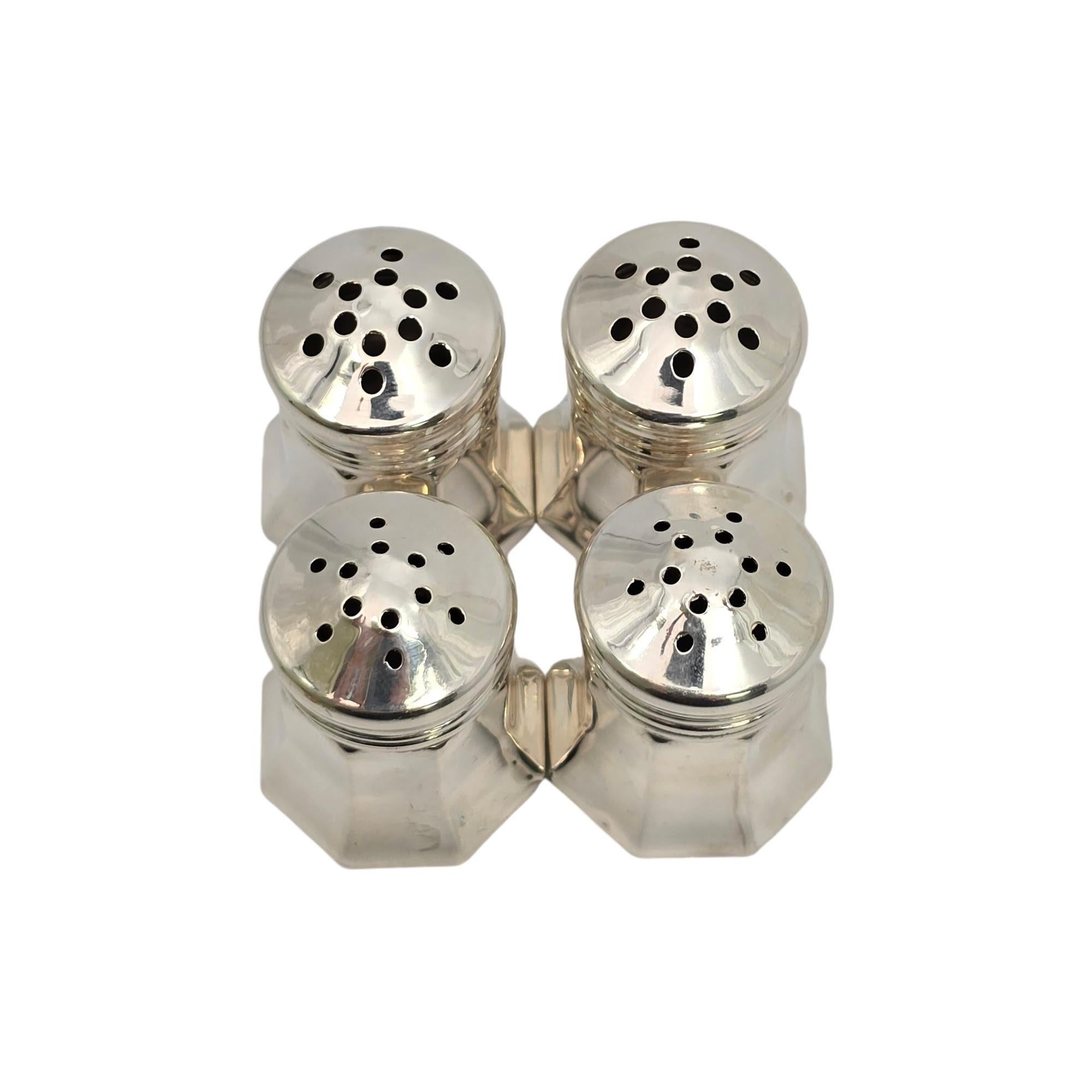 4pc Set of Cartier Sterling Silver 2 Salt & 2 Pepper Shakers with Box #19269 2