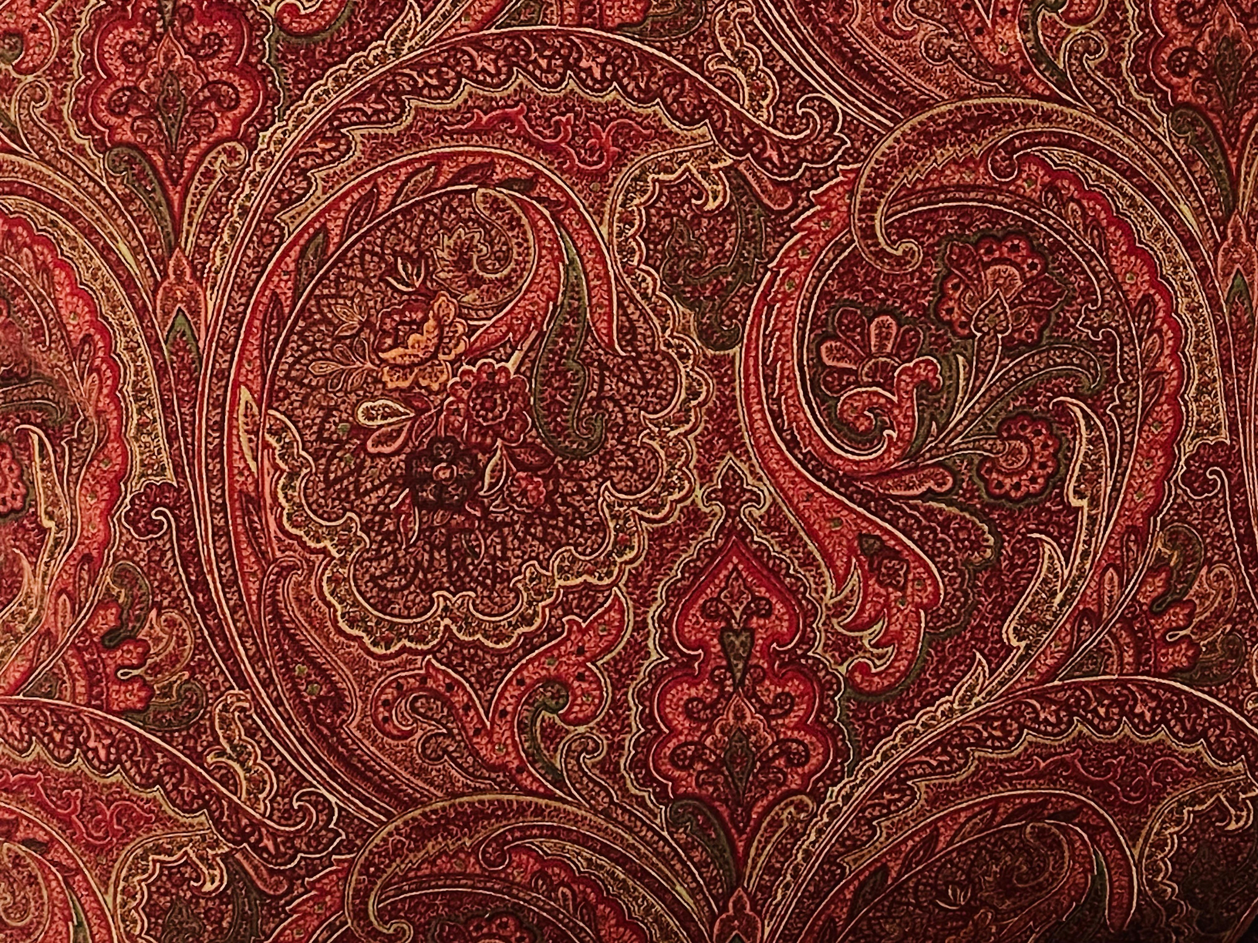 Coppia di cuscini da lancio grandi in piuma con arazzo paisley In condizioni buone in vendita a Boca Raton, FL