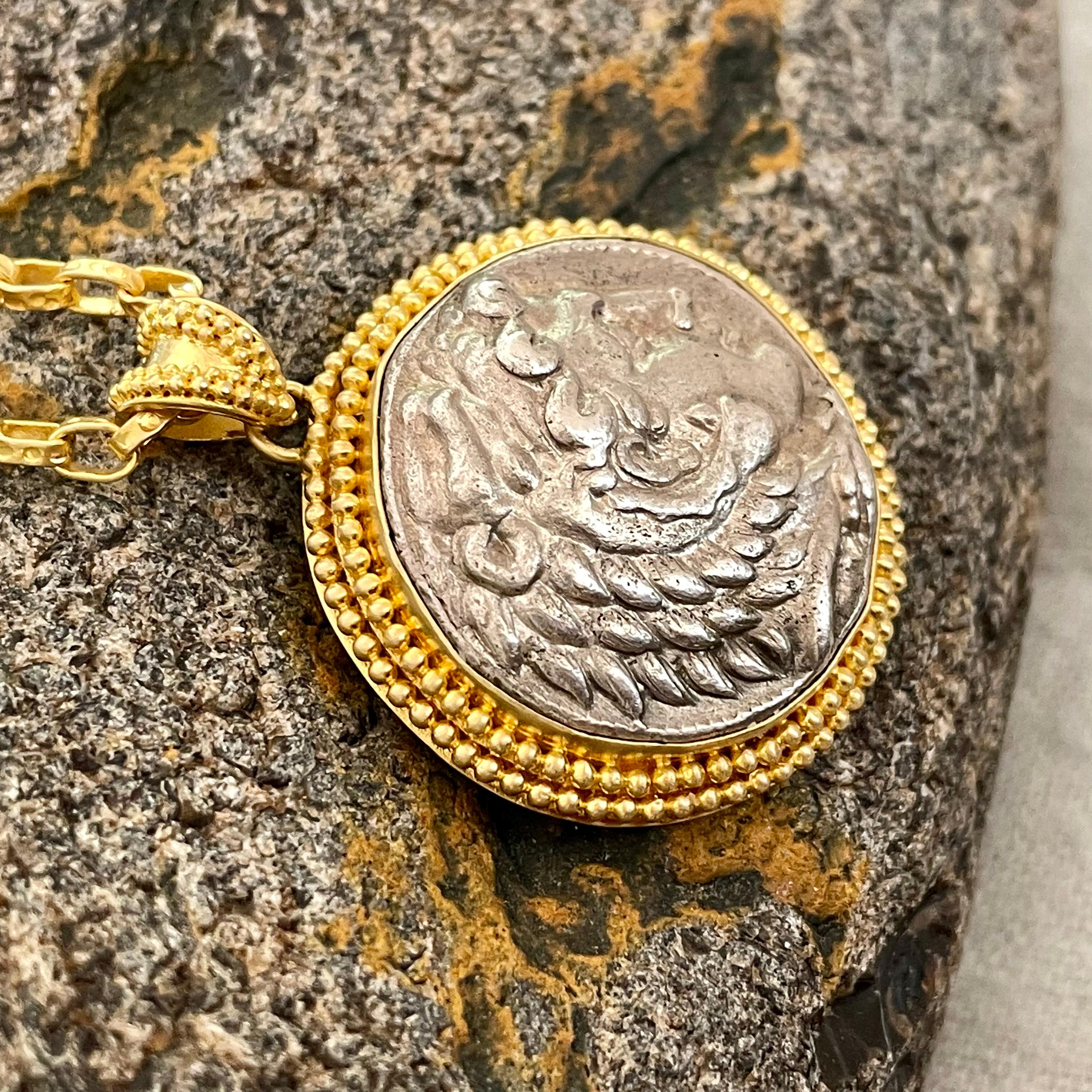 alexander the great gold pendant
