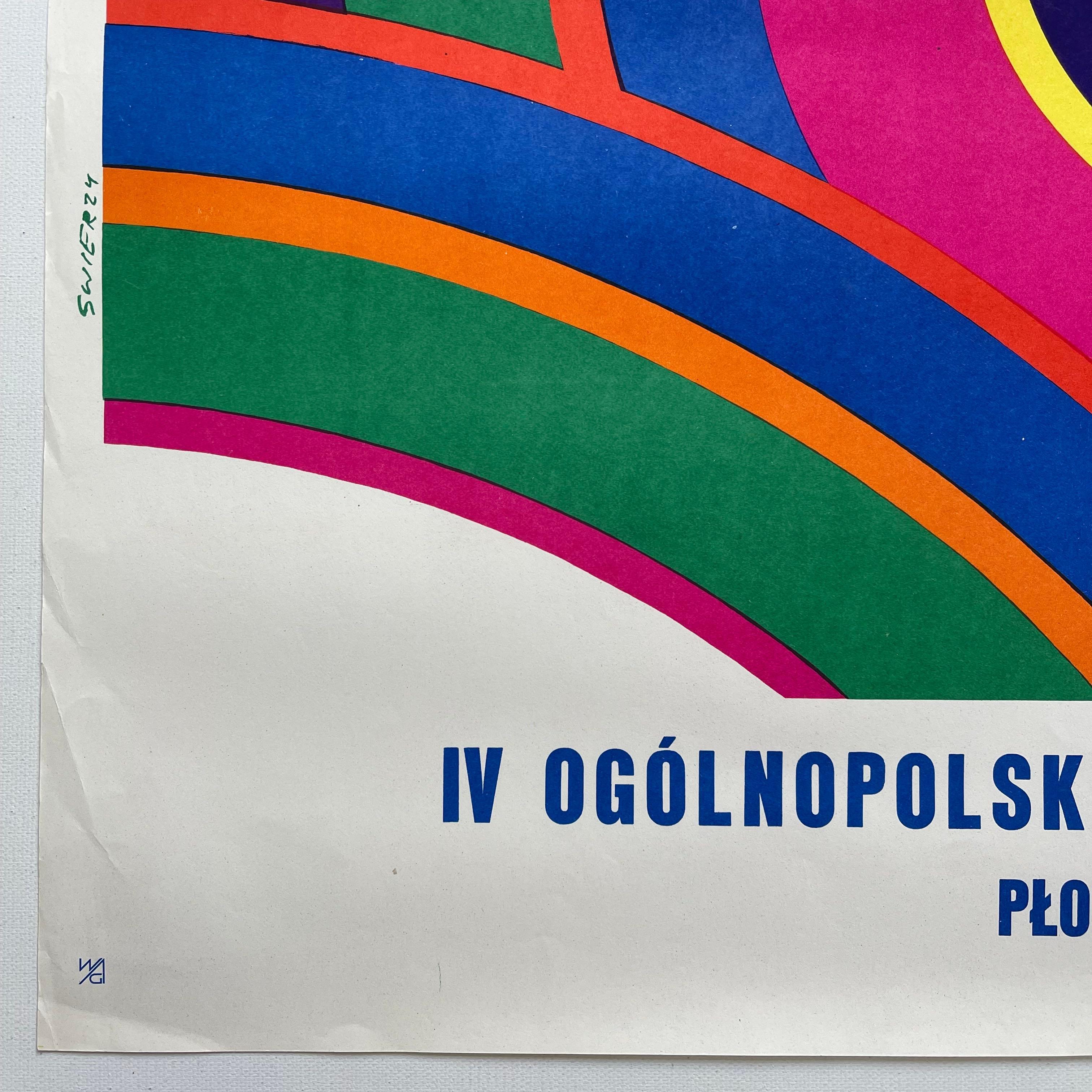 Other 4th National Folk Festival, Vintage Polish Poster by Waldemar Swierzy, 1970 For Sale