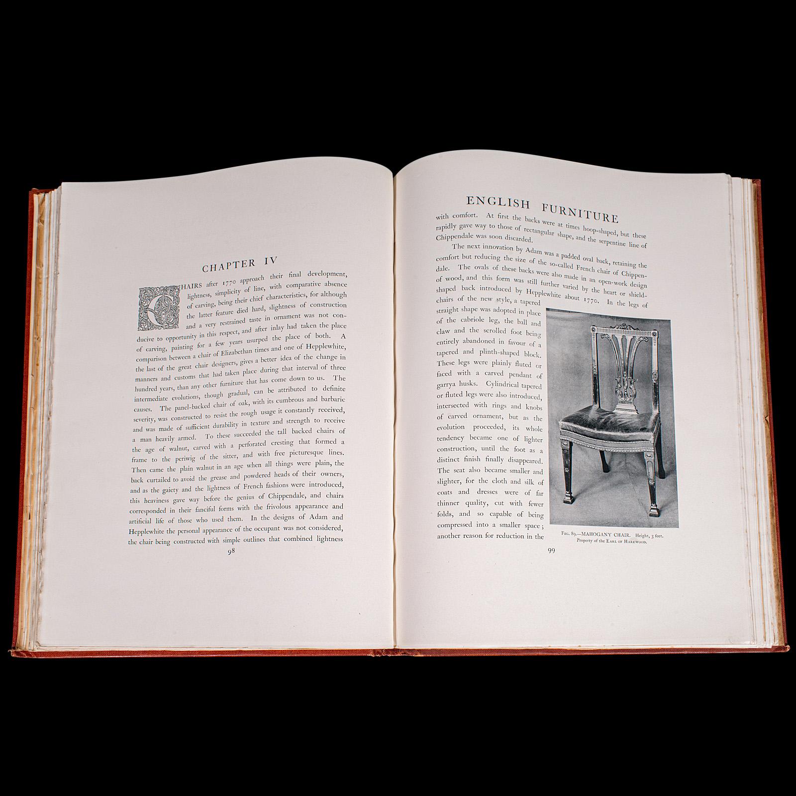 Set di libri di riferimento antichi da 4 volumi, mobili britannici, inglese, Macquoid, edoardiano in vendita 3