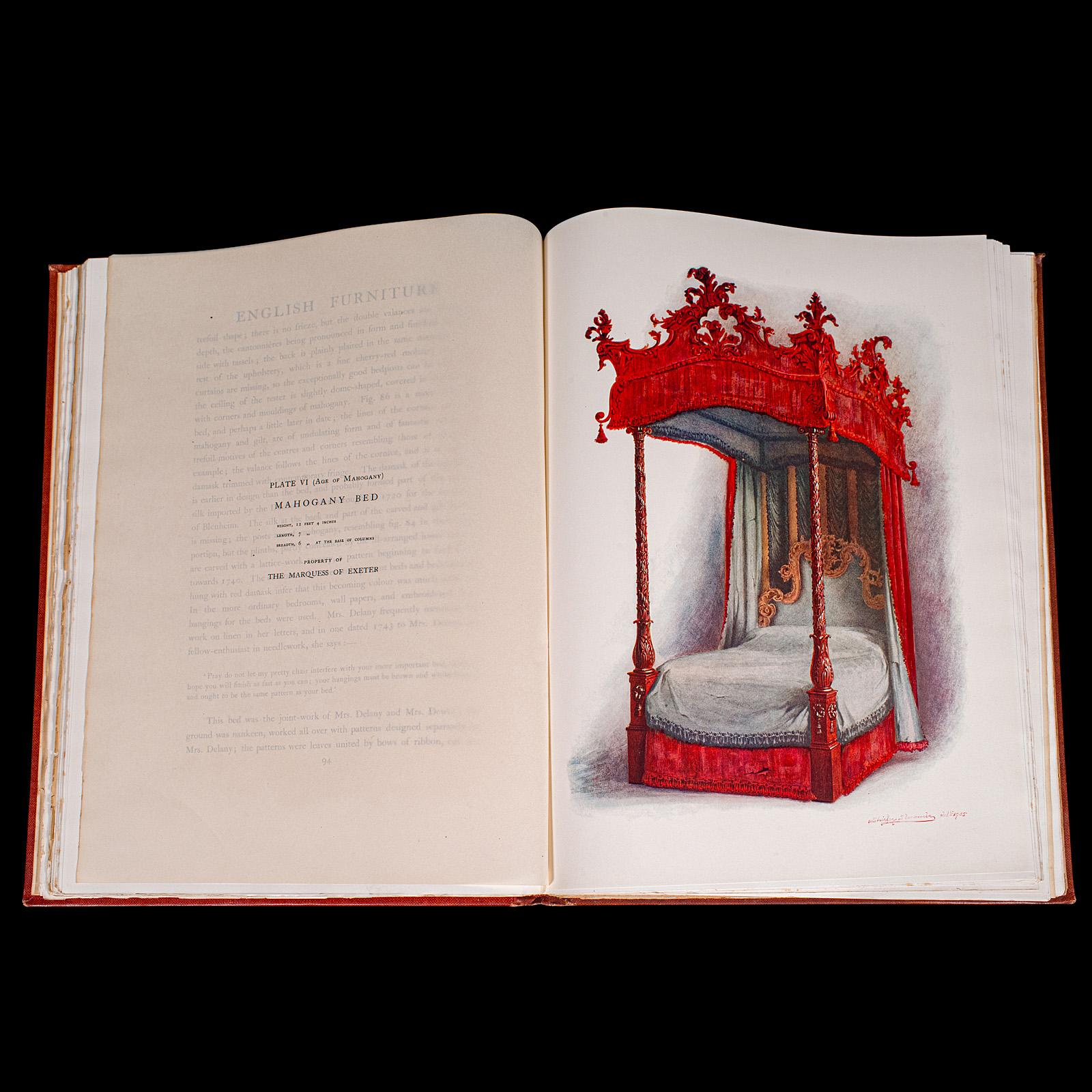 XX secolo Set di libri di riferimento antichi da 4 volumi, mobili britannici, inglese, Macquoid, edoardiano in vendita