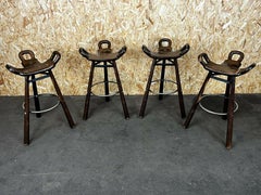 4x 50s 60s Bar Stools Tabourets de bar Attribué à Carl Malmsten Suède Design