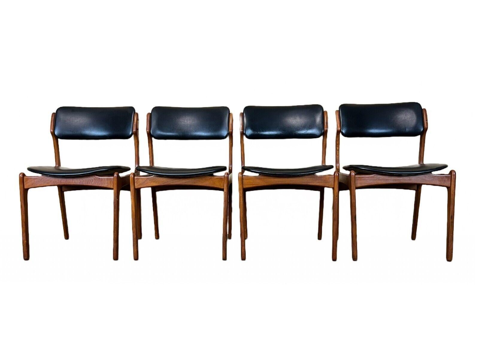 4x 60s 70s chair chairs teak dining chair Erik Buch O.D. Møbler Denmark

Object: 4x chair

Manufacturer: O.D. furniture

Condition: good - vintage

Age: around 1960-1970

Dimensions:

Width = 48cm
Depth = 54.5cm
Height = 80cm
Seat