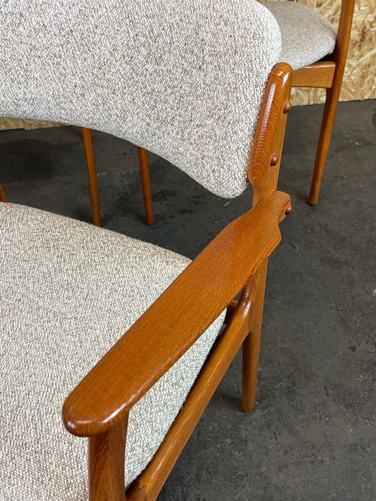 4x 60s 70s chairs Teak Dining Chair Armchair Erik Buck O.D. furniture For Sale 1