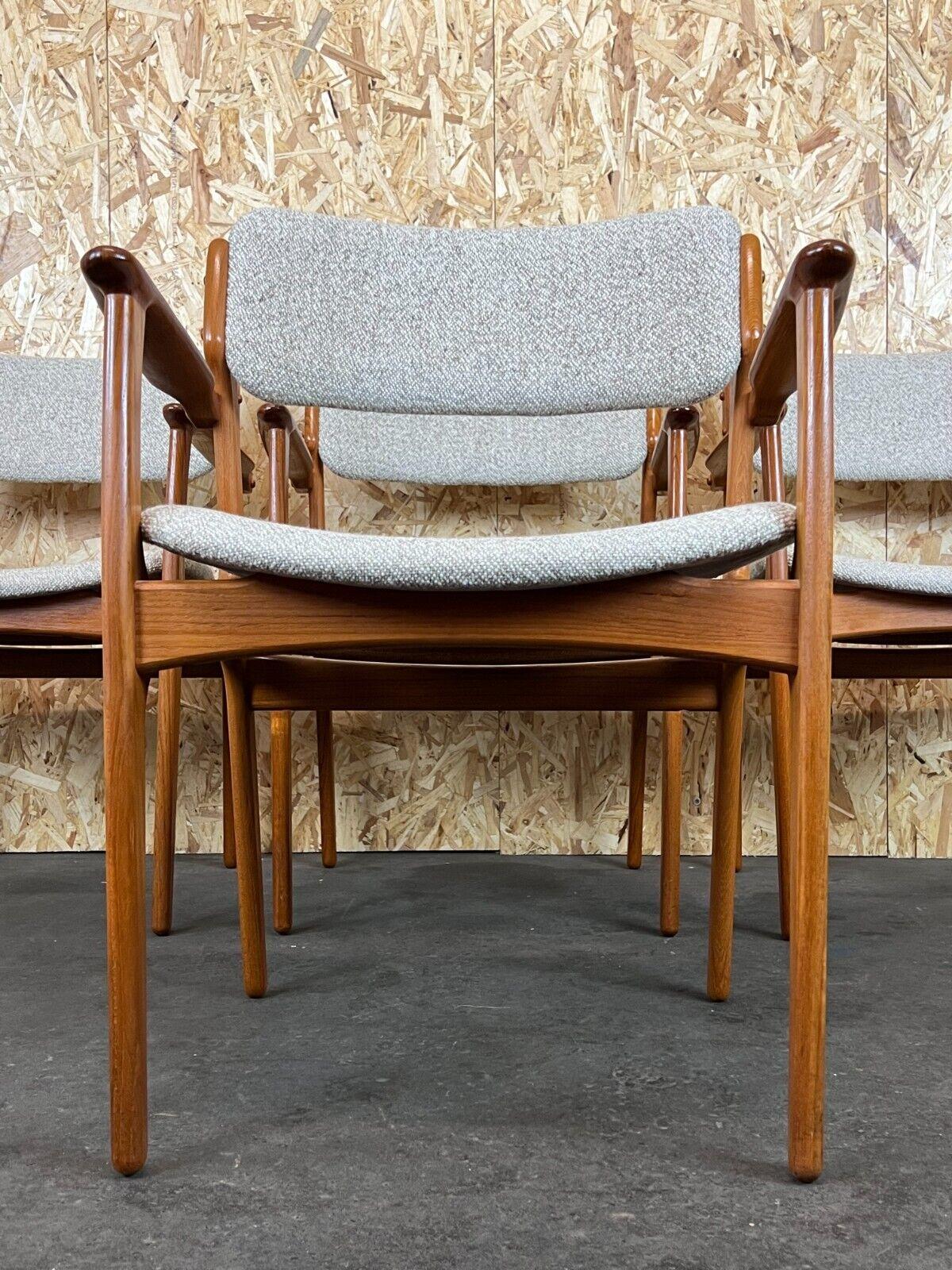 4x 60s 70s chairs Teak Dining Chair Armchair Erik Buck O.D. furniture For Sale 2