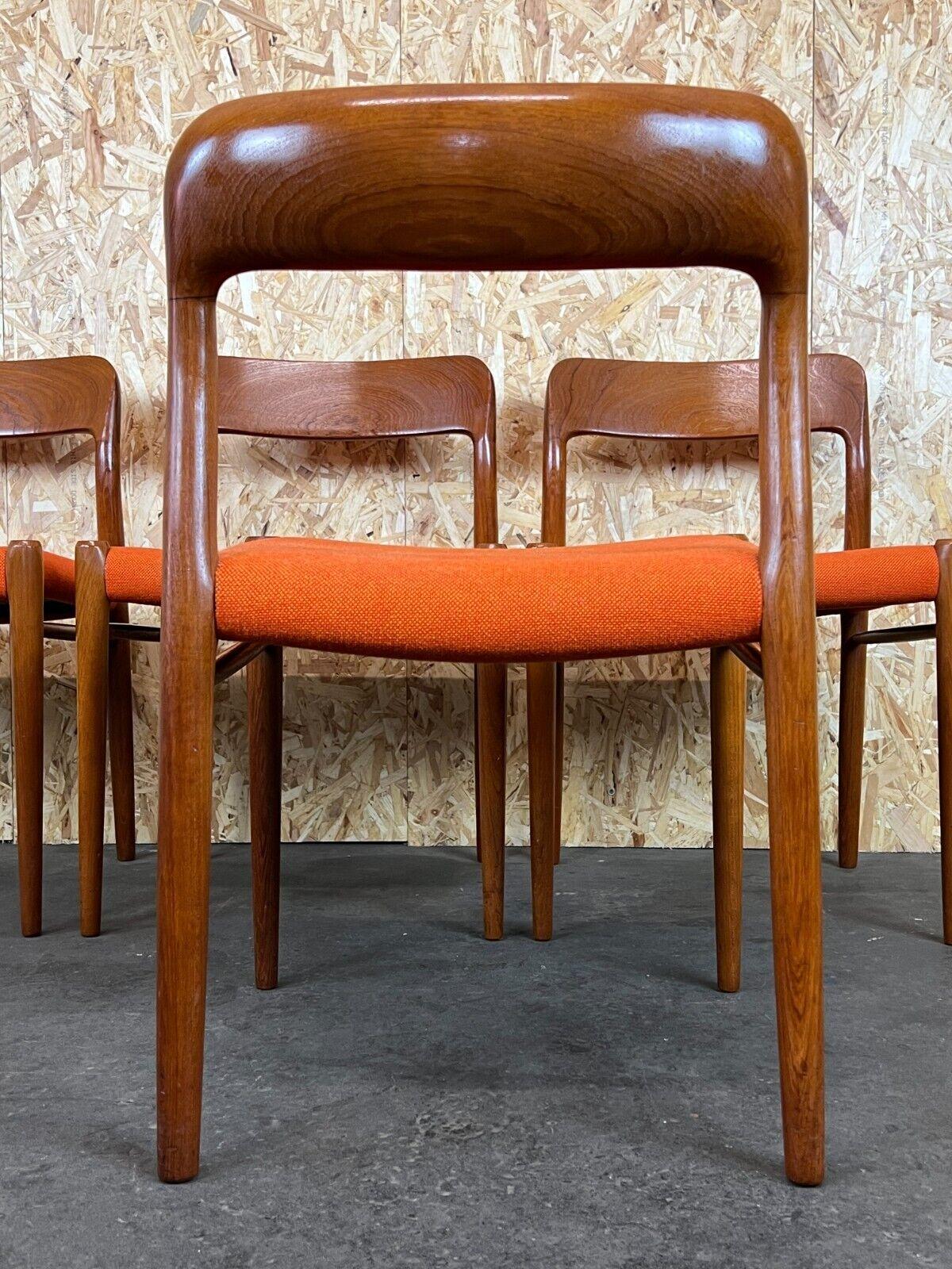 4x 60s 70s chairs Teak Dining Chair Niels O. Möller for J.L. Moller's 60s 5