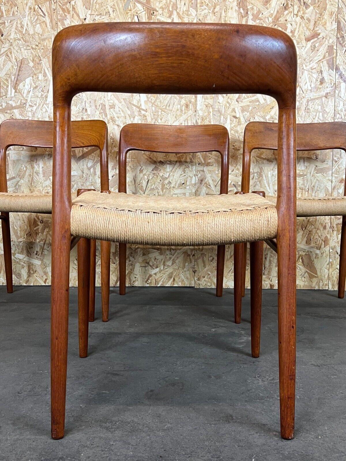4x 60s 70s Chairs Teak Dining Chair Niels O. Möller for J.L. Moller's, 60s For Sale 6
