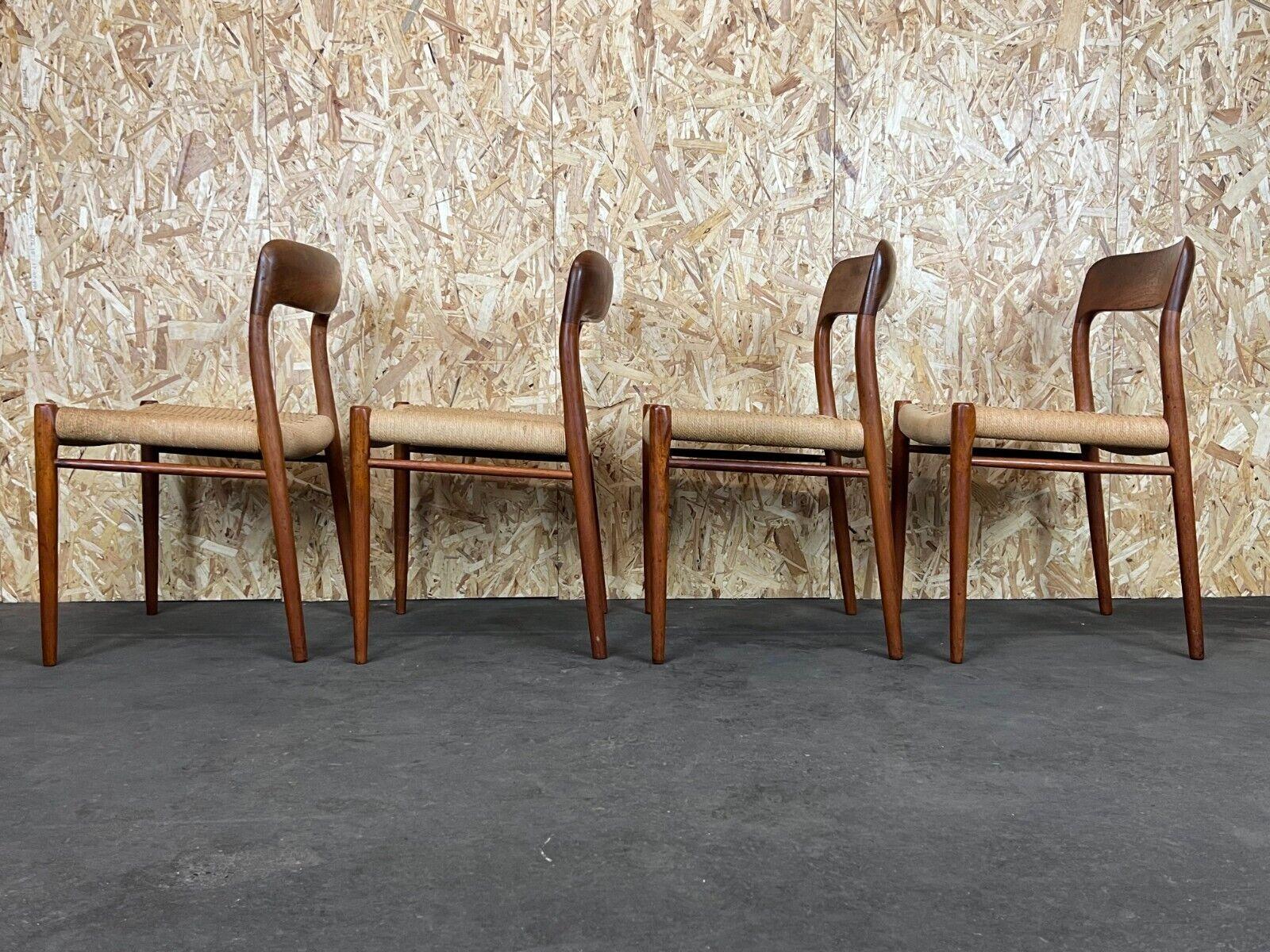 4x 60s 70s Chairs Teak Dining Chair Niels O. Möller for J.L. Moller's, 60s For Sale 10