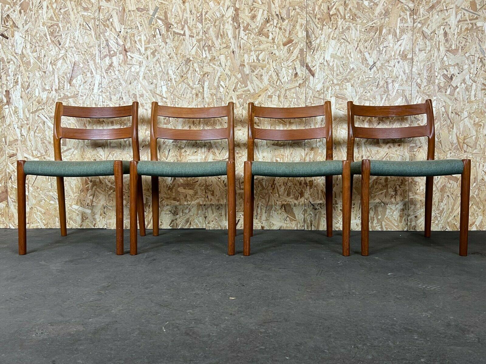 4x 60s 70s chairsteak dining chair Niels O. Möller für J.L. Mollers 60er Jahre

Objekt: 4x Stuhl

Hersteller: J.L. Mollers

Zustand: gut

Alter: etwa 1960-1970

Abmessungen:

50.5cm x 51cm x 78.5cm
Sitzhöhe = 44cm

Sonstige