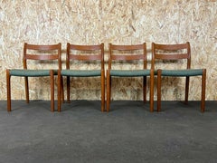 4x 60s 70s Chairs Teak Dining Chair Niels O. Möller for J.L. Moller's 60s