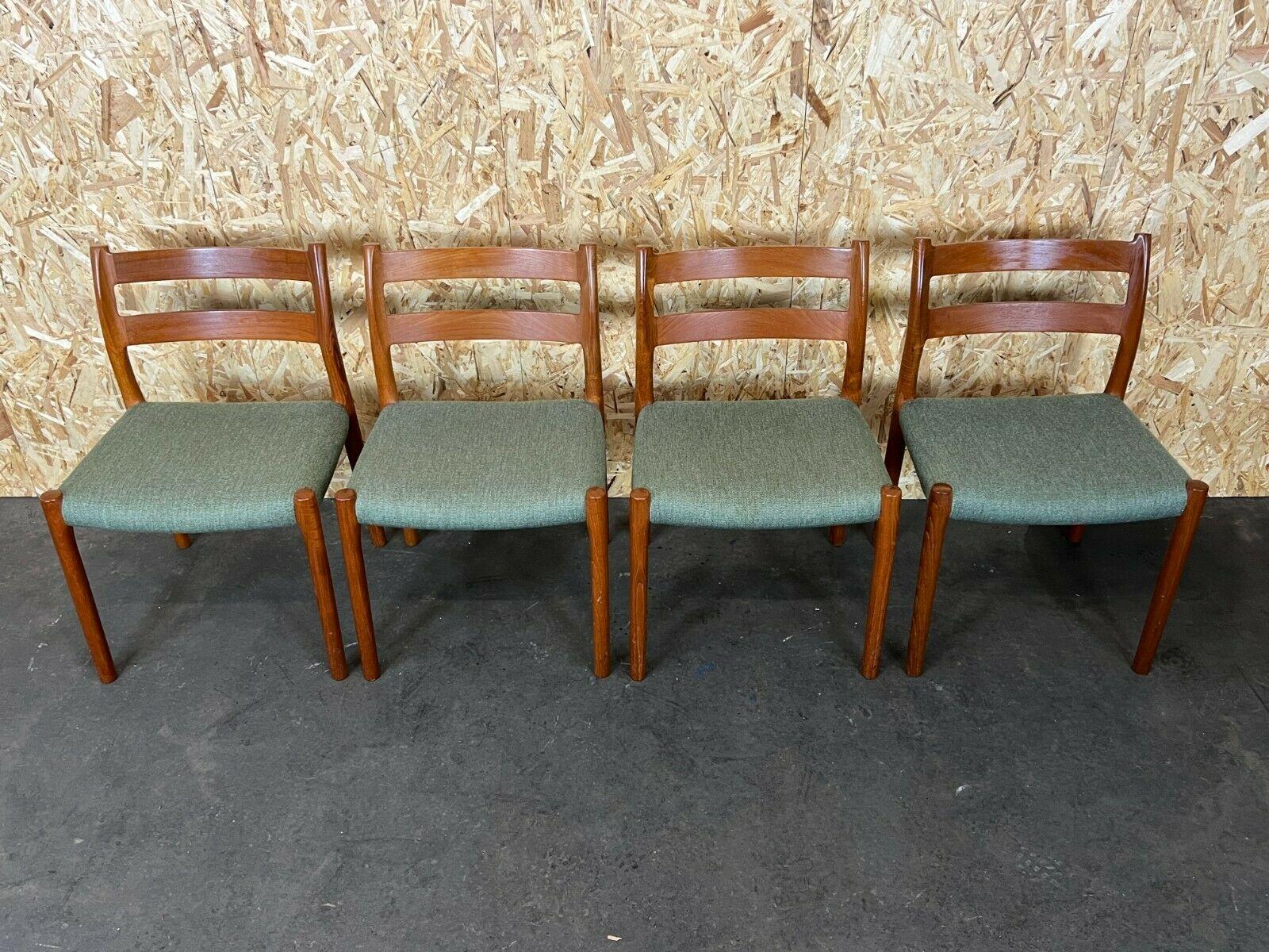 Danish 4x 60s 70s Chairs Teak Dining Chair Niels O. Möller for J.L. Moller's 60s For Sale