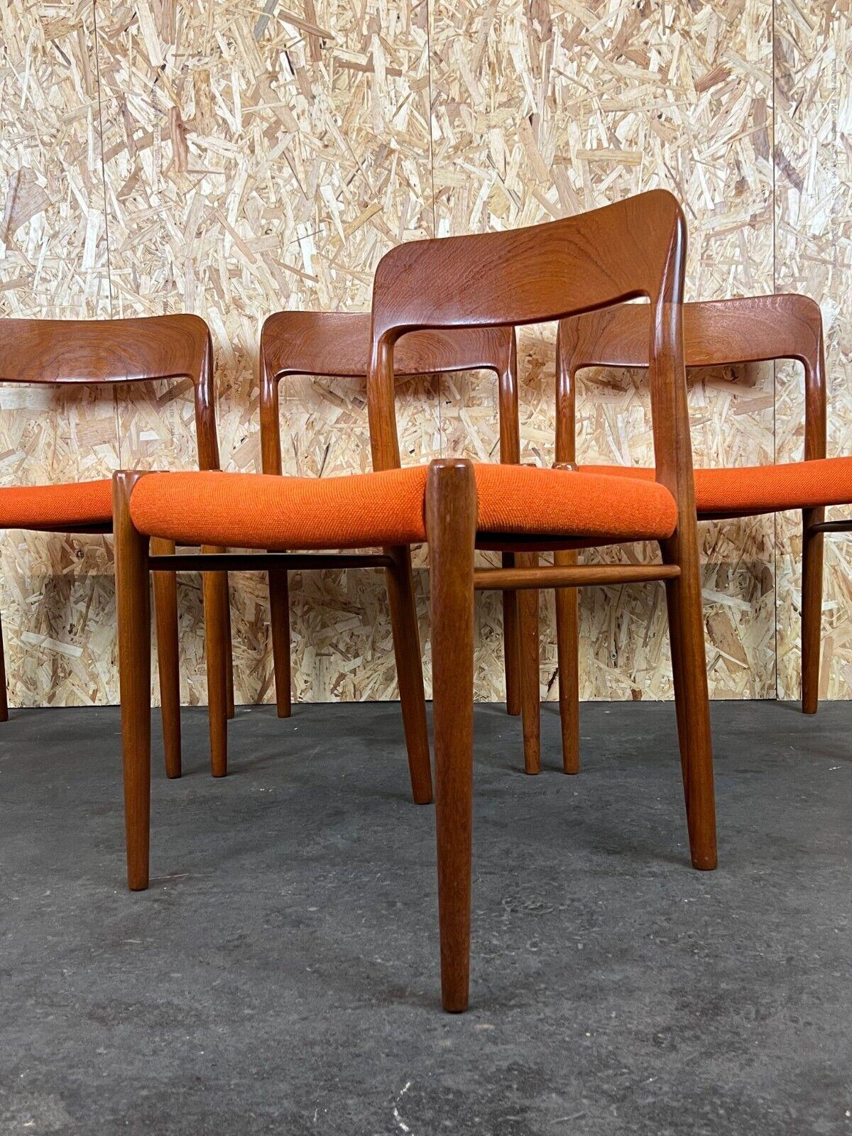 4x 60s 70s chairs Teak Dining Chair Niels O. Möller for J.L. Moller's 60s 1