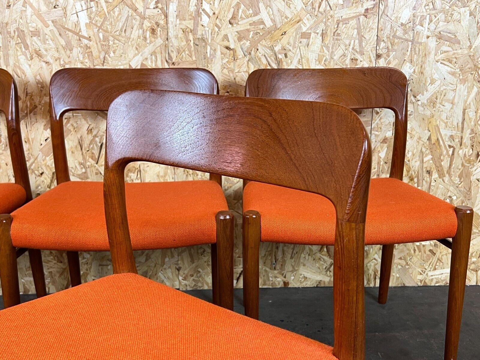 4x 60s 70s chairs Teak Dining Chair Niels O. Möller for J.L. Moller's 60s 2