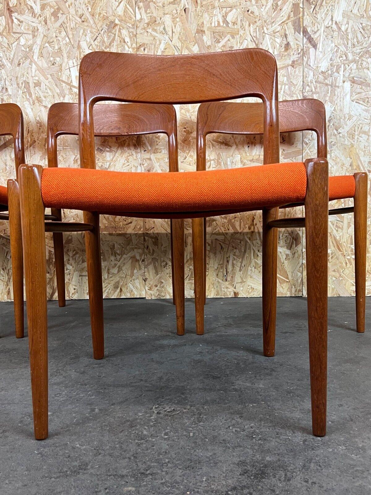 4x 60s 70s chairs Teak Dining Chair Niels O. Möller for J.L. Moller's 60s 3