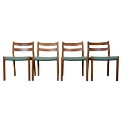 4x 60s 70s Chairs Teak Dining Chair Niels O. Möller for J.L. Moller's 60s