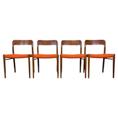 4x 60s 70s chairs Teak Dining Chair Niels O. Möller for J.L. Moller's 60s