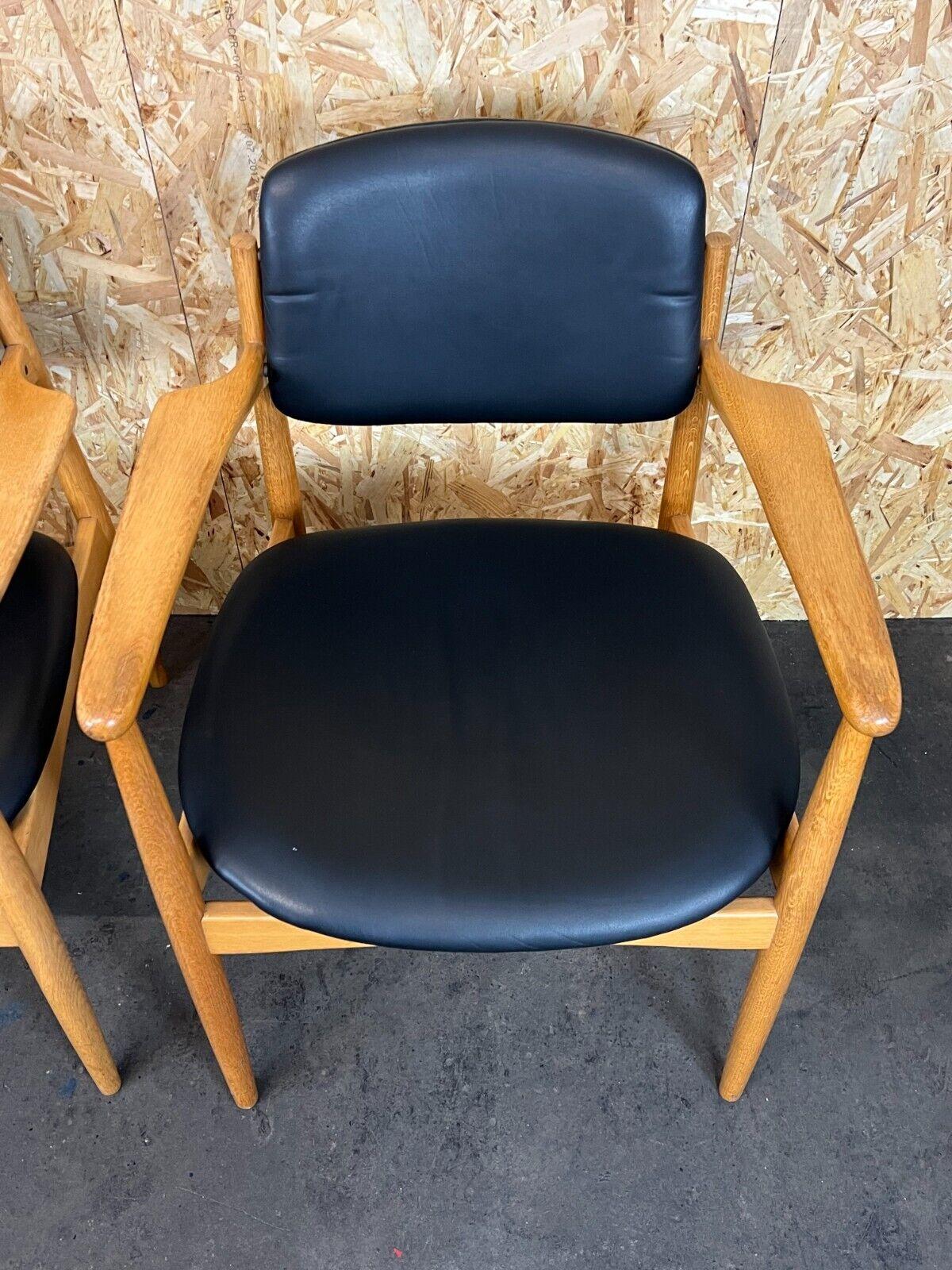 4x 60s 70s dining chair arm chair Danish design oak Denmark For Sale 5